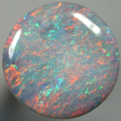 SOLID SEMI BLACK OPAL Floral Harlequin pattern, red over blue SEE VIDEO